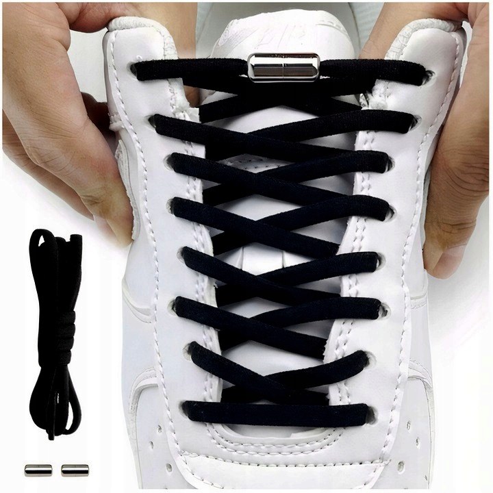 

Sznurówki Bez Wiązania Elastyczne do butów Czarne