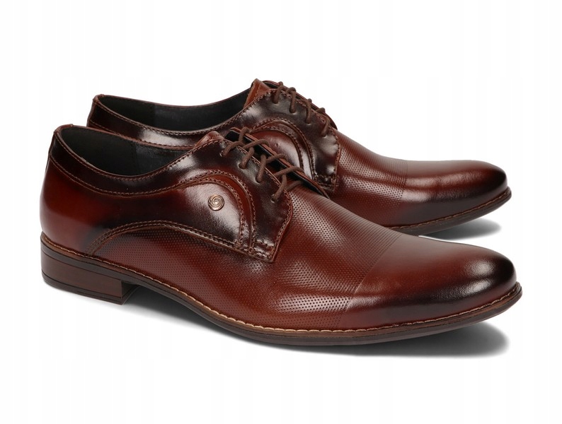 

Buty Męskie Obuwie Wizytowe Skóra 046 Brąz 40