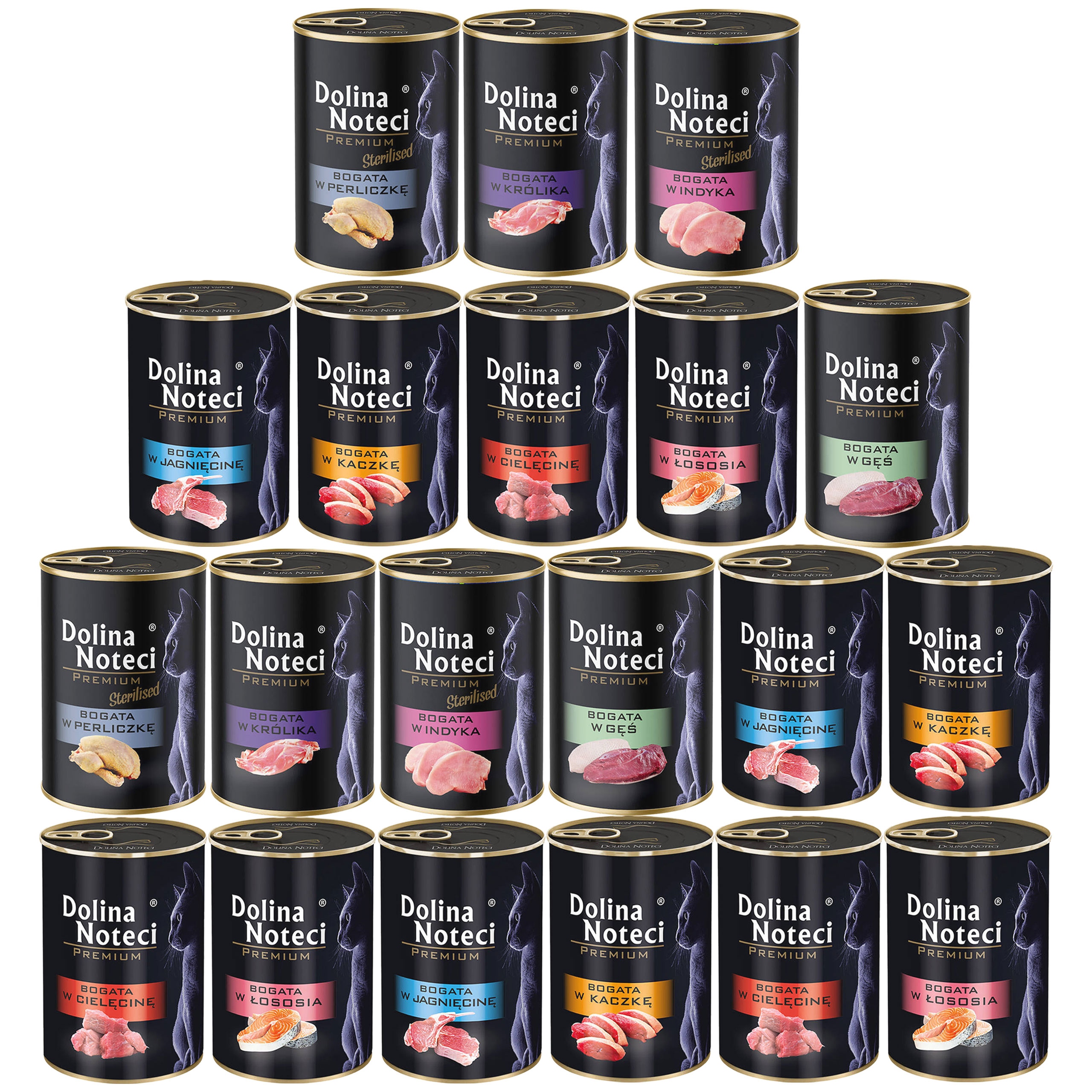 Dolina Noteci Premium Mokré krmivo pro kočky Mix Chutí 20 x 400 g bez obilovin