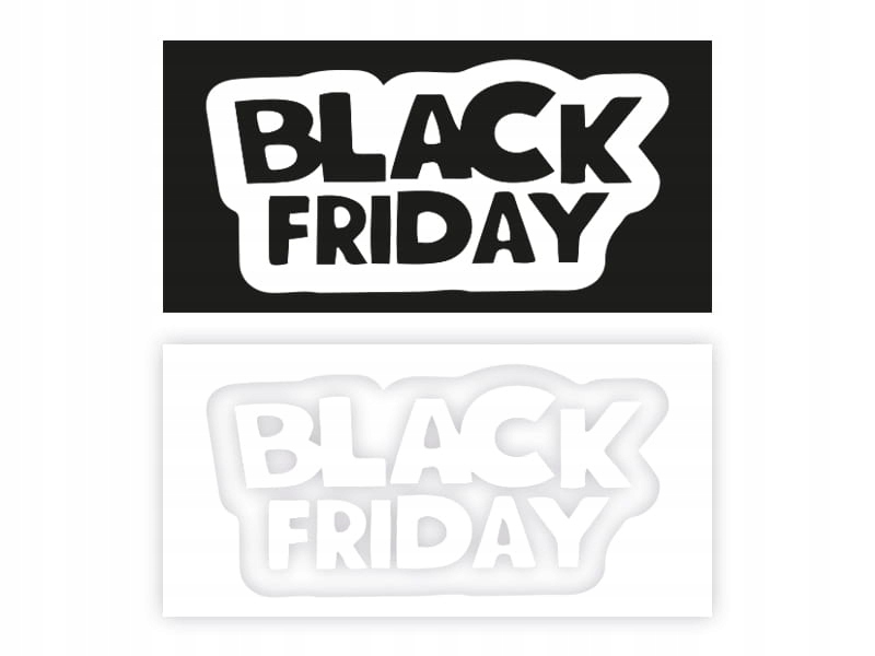 BLACK FRIDAY - Naklejka na samochód na auto KOLOR