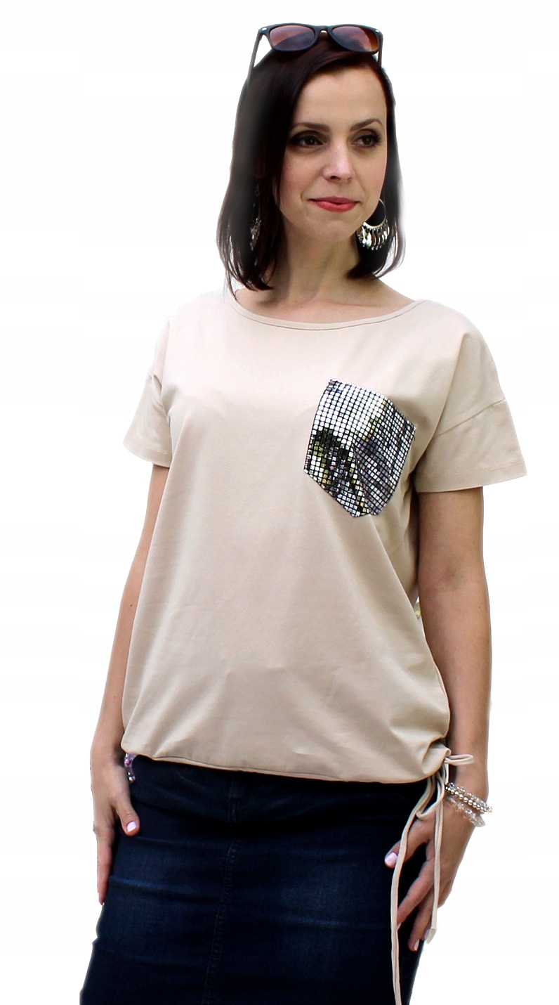 

Bluzka z kieszonką cekiny Latynka roz. M/L