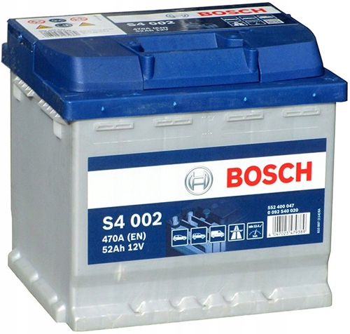 АКУМУЛЯТОР BOSCH S4 52 AH70a2ah s4002