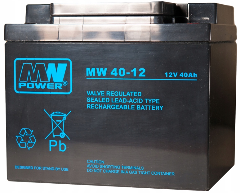 Akumulator 12V 40Ah Agm Vrla Mw Power MW40-12 12V MW40 Zasilacz Ups