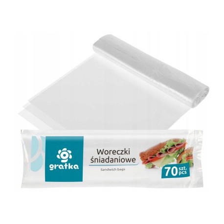 

Woreczki Torebki Śniadaniowe Foliowe Lunch 70szt