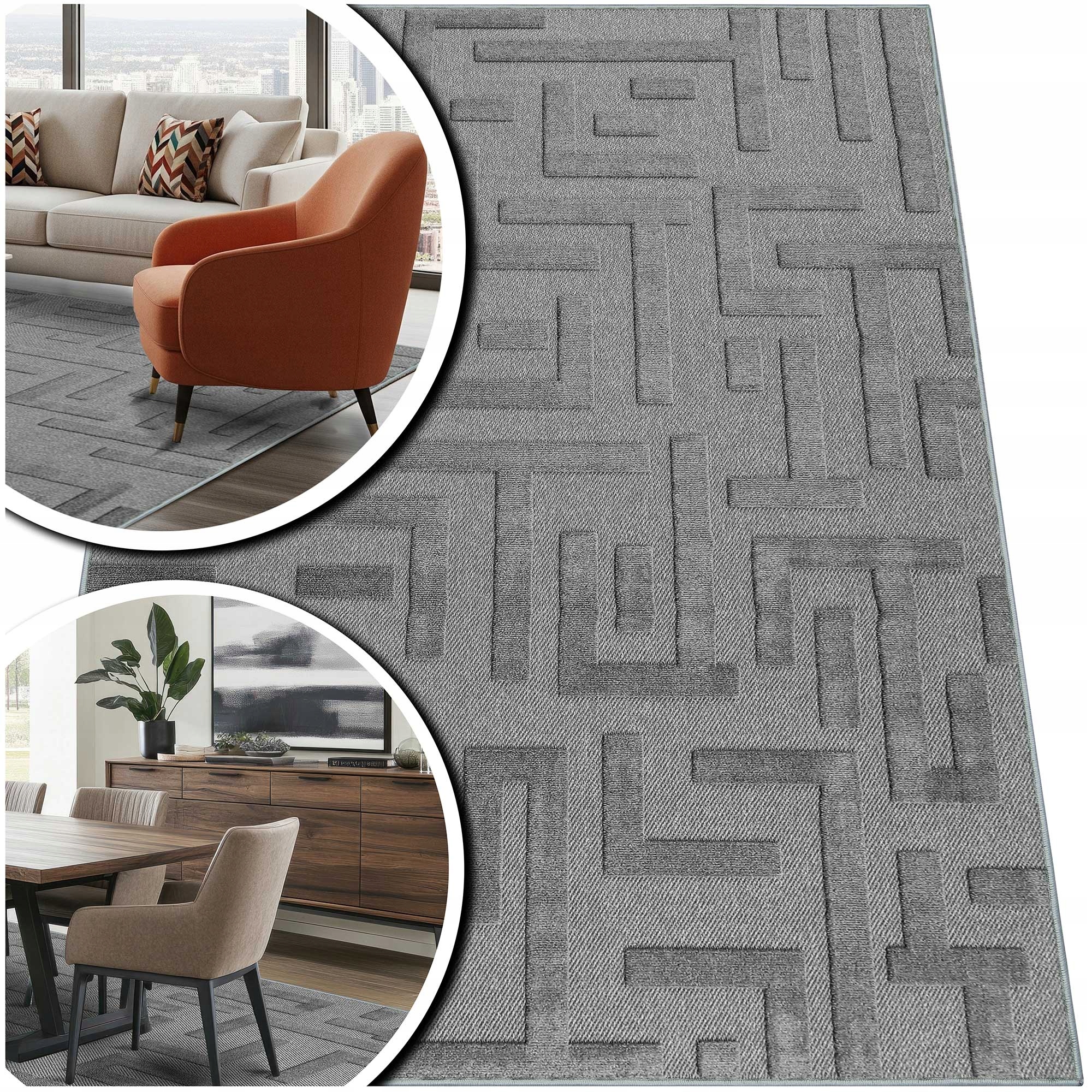 Venkovní Koberec Na Terasu Šedý Koberec Do Kuchyně Na Balkon Medúza 160x230