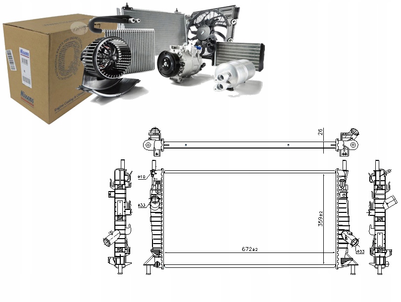 Chladič Motoru Volvo C30 C70 II S40 II V50 Ford Asistent Kolize #34