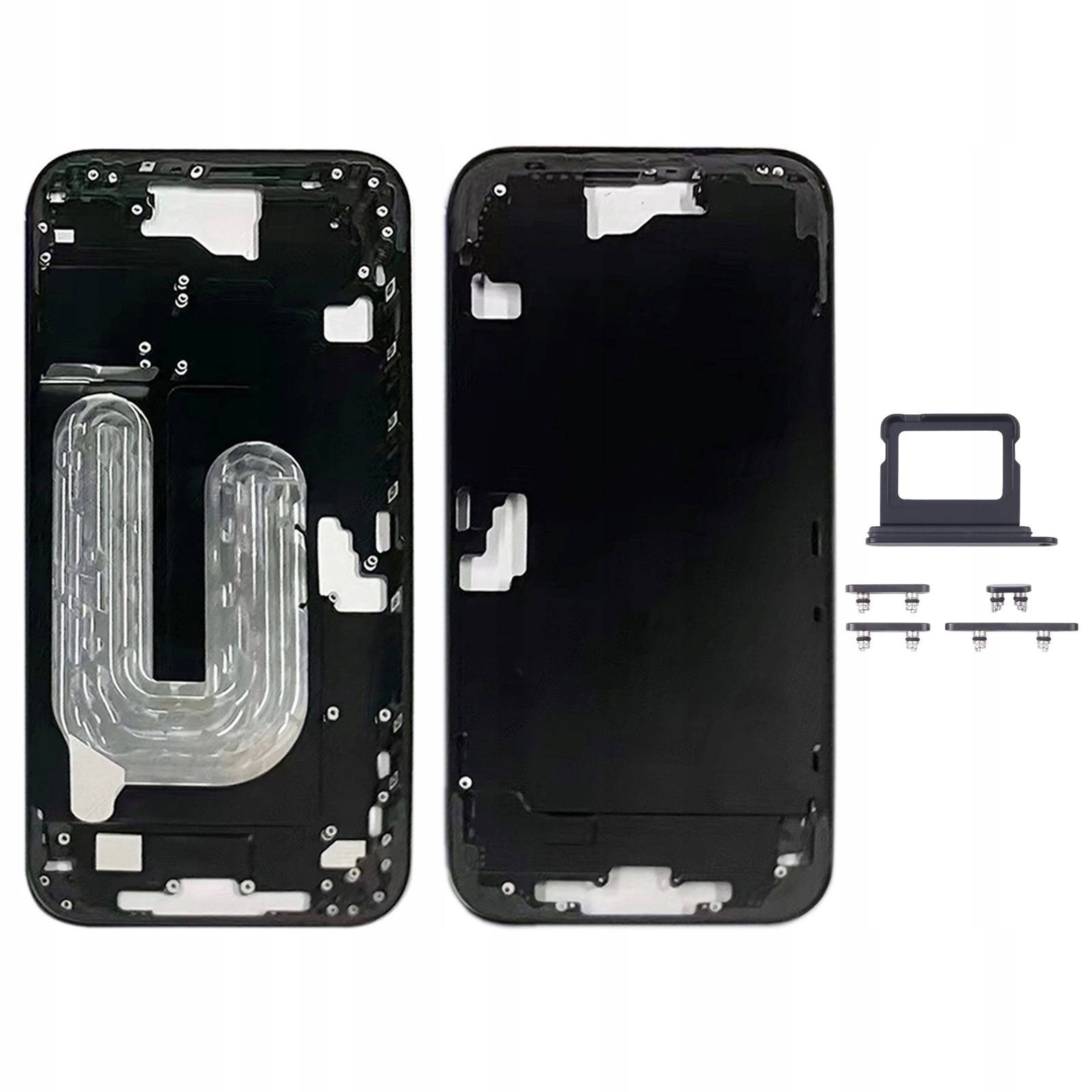 Obudowa Korpus Middle Frame Przyciski Ramka Do Apple iPhone 16 Black Czarny