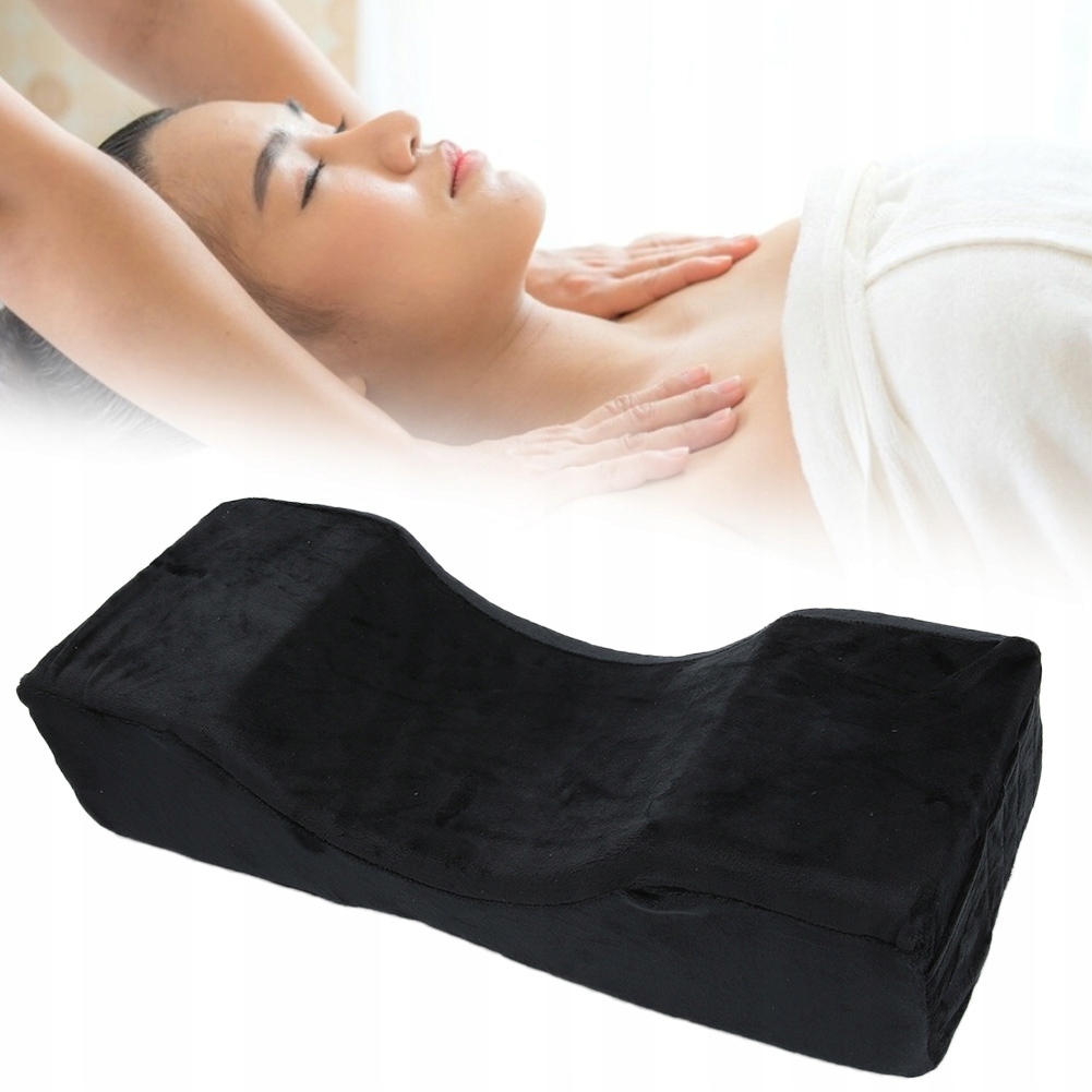 PODUSZKA STYLISTKI DO PRZEDŁUŻANIA RZĘS Z KIESZENIAMI CZARNA Marka bez marki