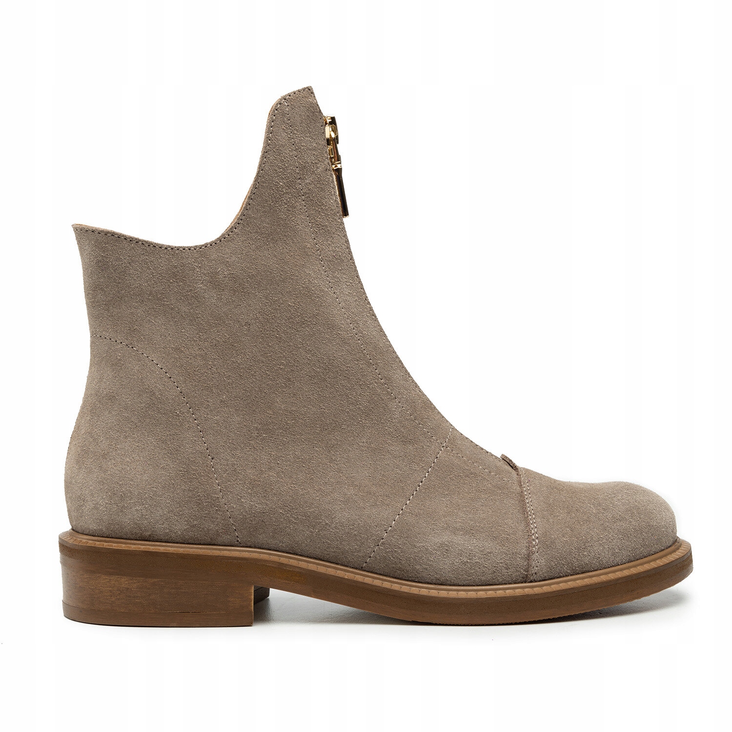 Botki R.Polański 1580 - Cappuccino 42 Zamsz Wysokość za kostkę