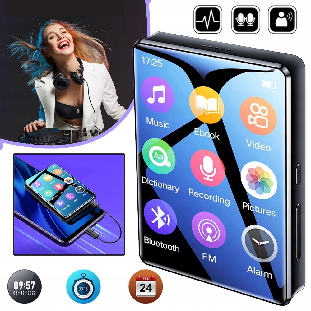 Hudební Přehrávač, Hifi Lossless MP3 S Fm Rádiem, Barevný Displej