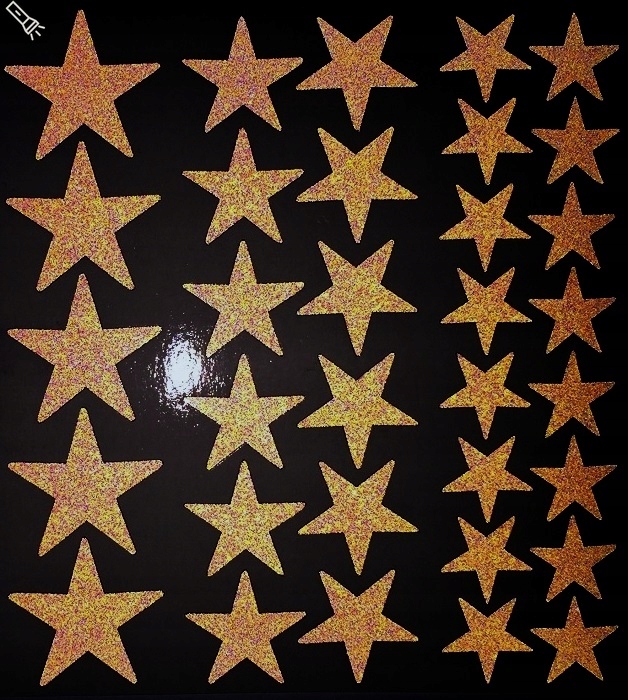 NAKLEJKI ODBLASKOWE NA WÓZEK ROWER ODBLASKI 33 szt Długość 110 mm