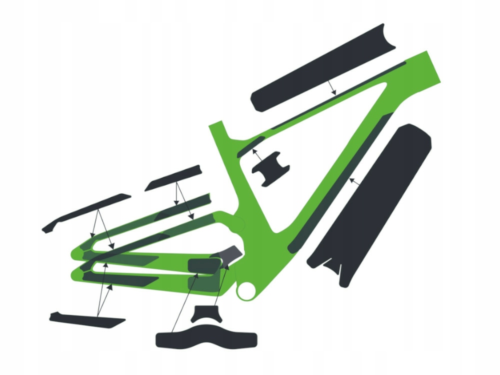 Sada Syncros Frame Protection Spark Carbon Matná