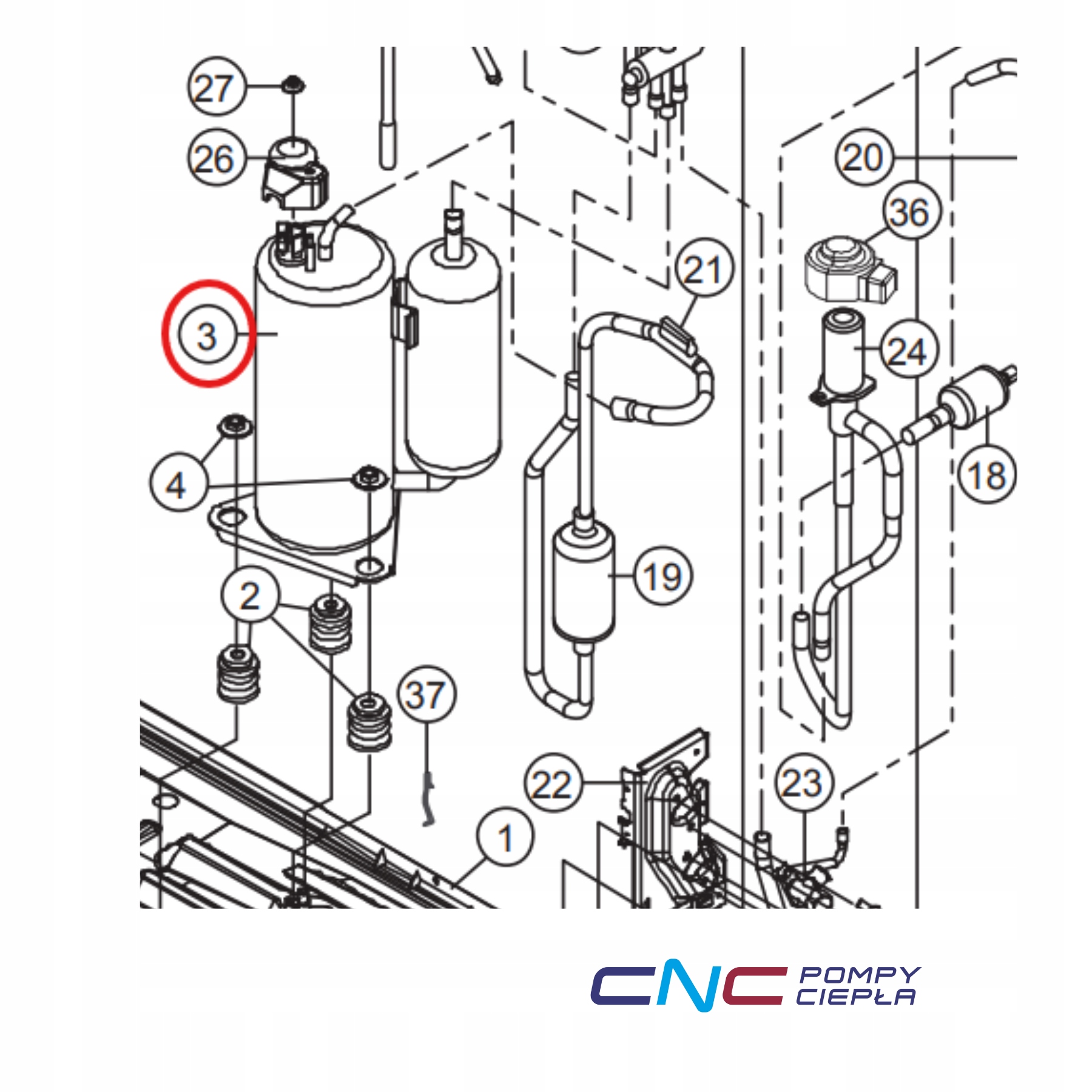 Panasonic 9RD138ZAB21 – Sprężarka (Compressor) do pomp ciepła Aquarea
