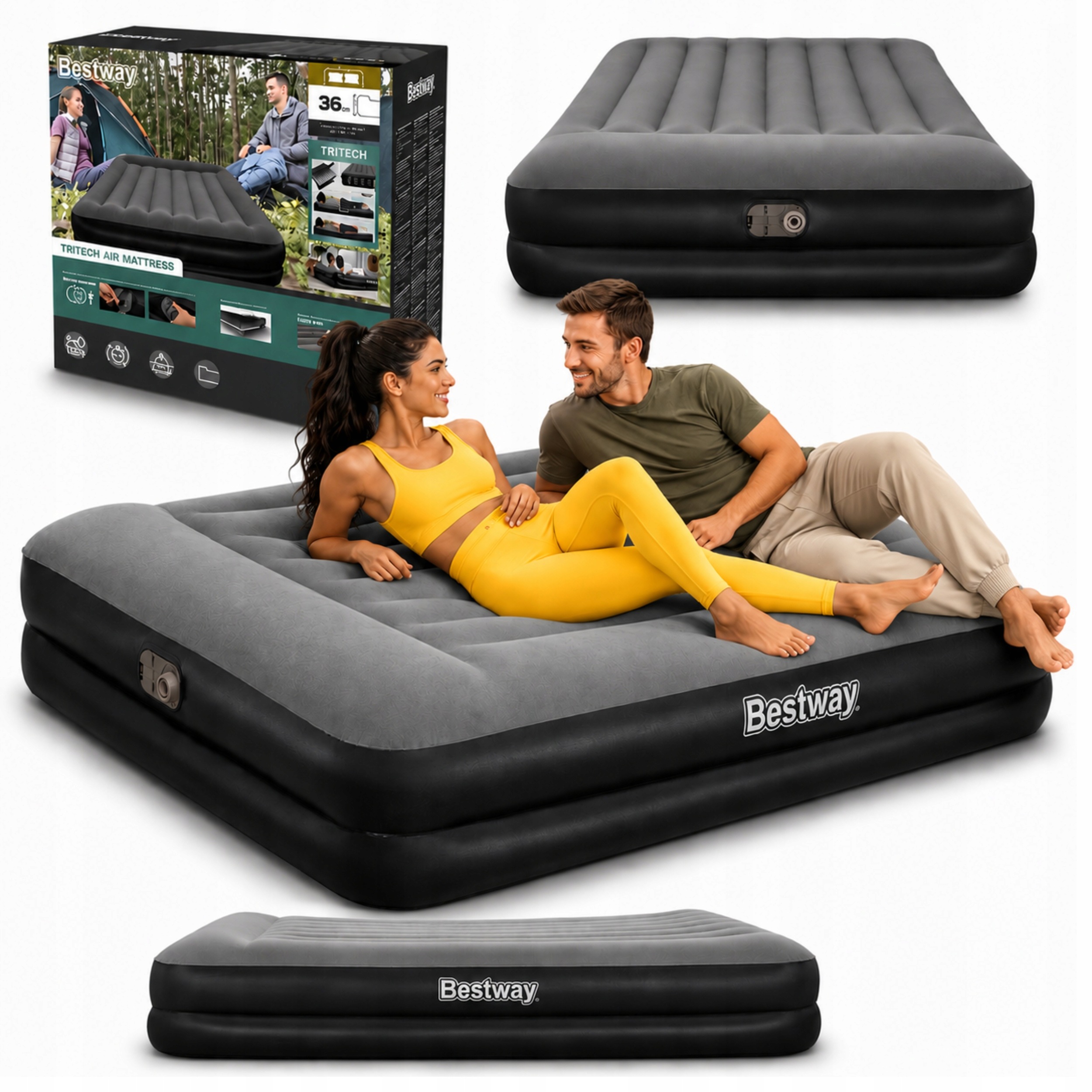 Matrace Bestway 67403 dvoulůžková 203x152x46 cm s pumpou