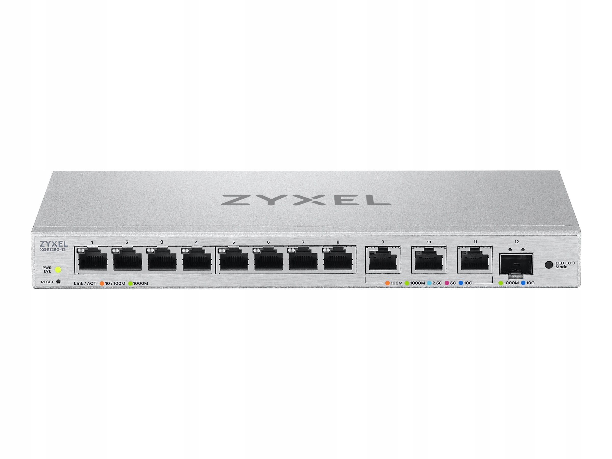 Zyxel XGS1250-12 v2 12-Port Gigabit webmanaged Desktop Switch with 8 port
