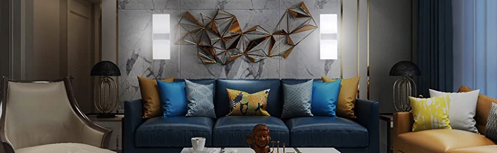 Nowoczesna akrylowa lampa ścienna LED 12W 6000K x2 Długość/wysokość 29 cm