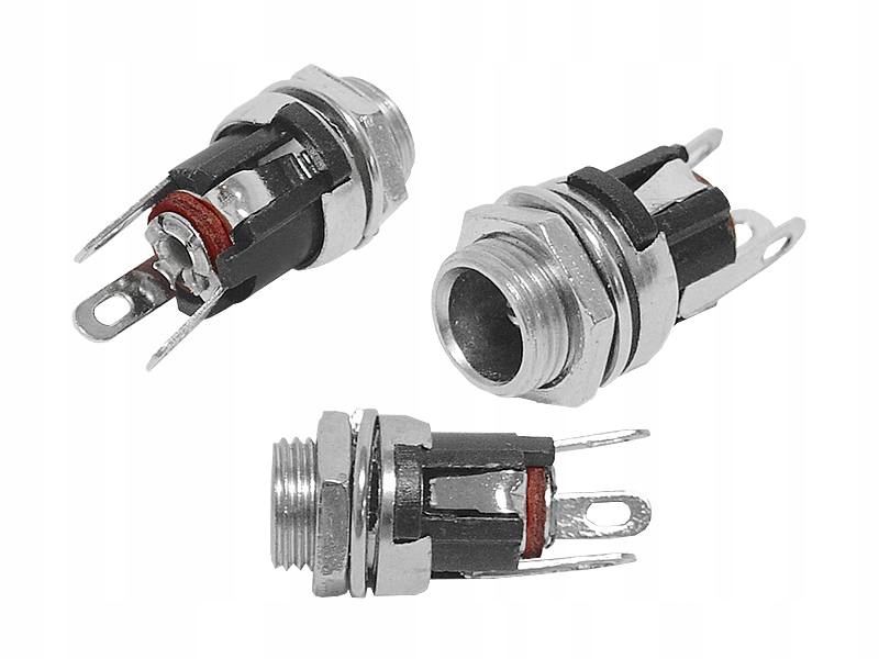 Gniazdo DC do obudowy 2,5 / 5,5 przykręcane Złącza inne