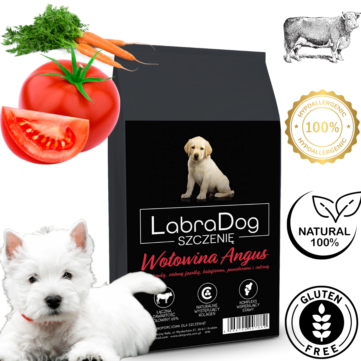 Levně LabraDog Superfood Puppy Hypo Hovězí Citlivý West na skvrny 4 kg