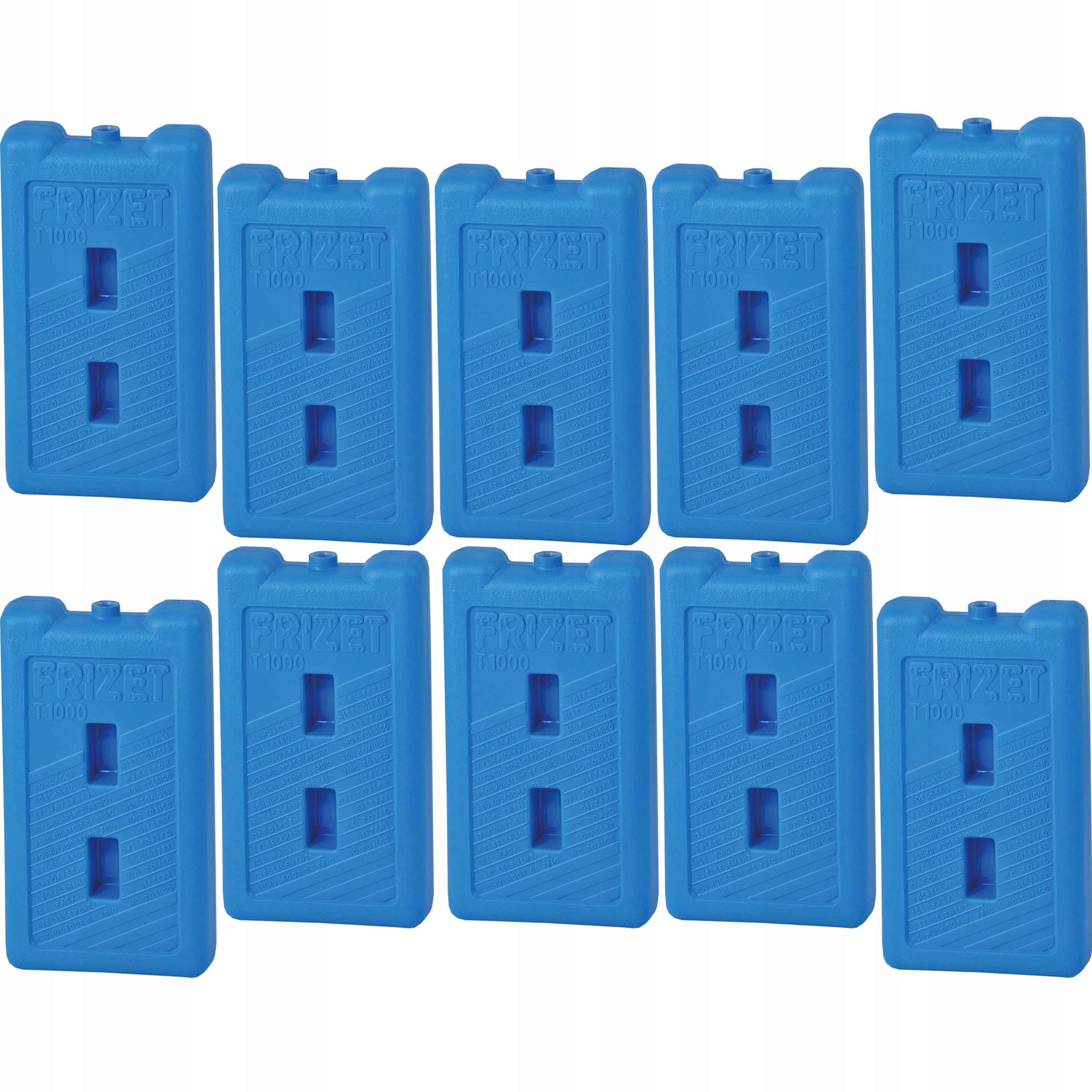 Mrazící chladicí vložky do ledničky pro kempingovou termotašku 10 x 1000 ml