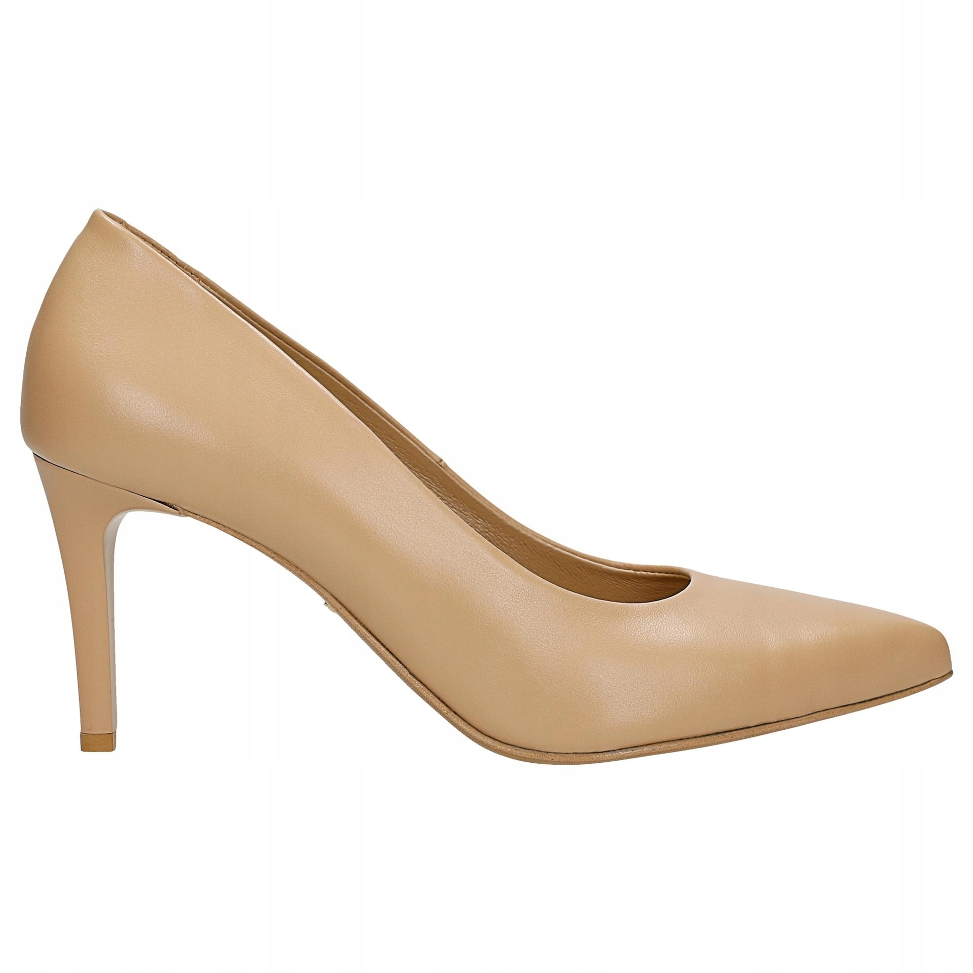 Béžové dámské lodičky na podpatku vel.