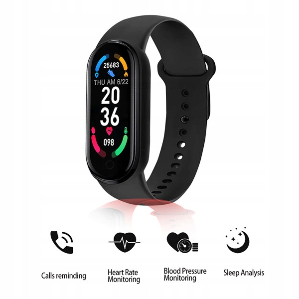 SMARTBAND M6 FIT SMARTWATCH OPASKA ZEGAREK SPORT Marka Inna