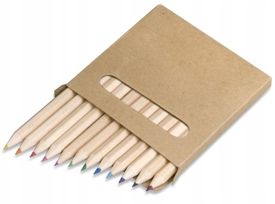 ZESTAW 12 KREDEK OŁÓWKOWYCH W KARTONOWYM PUDEŁKU