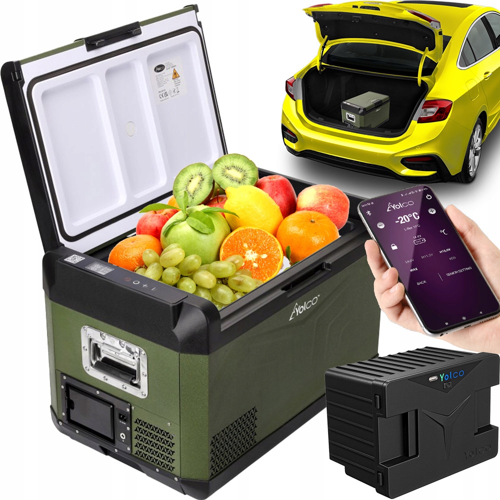 Lodówka Turystyczna Samochodowa Kompresorowa Yolco GCX37 37L Bateria