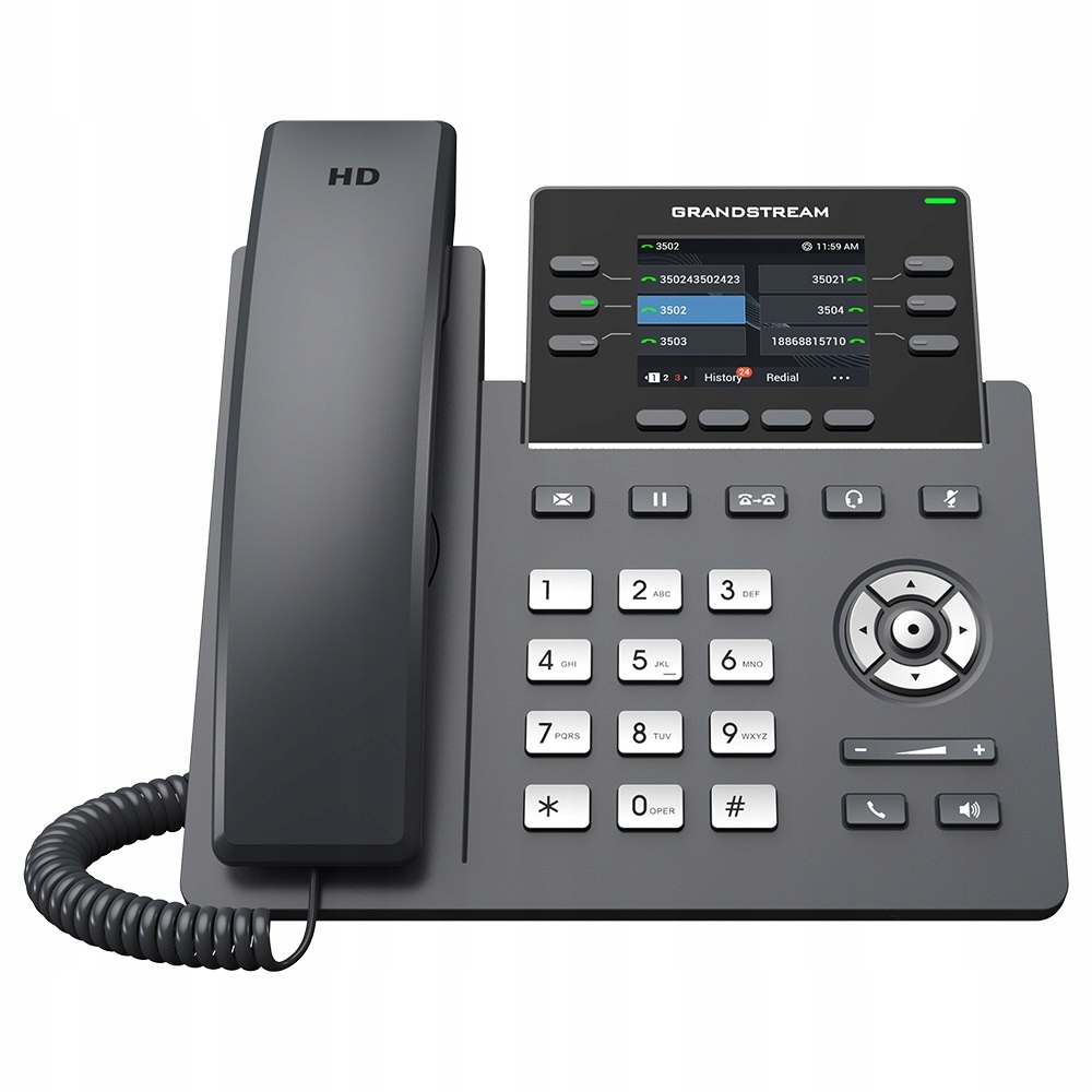 Grandstream GRP2613W Sip telefón, 2.8" Tft bar. displej, 4 Sip účty, 6…