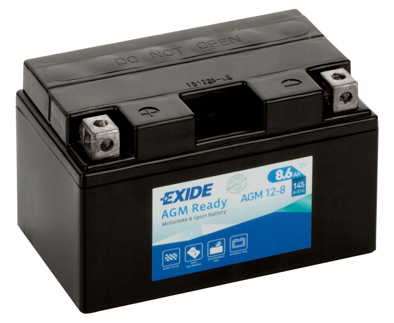 Аккумулятор Exide AGM12-8 8.6 Ah 145a / YTZ10S-BS