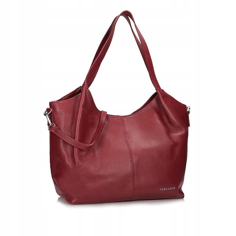 Italská kožená červená kabelka Toscanio F277 červená D10