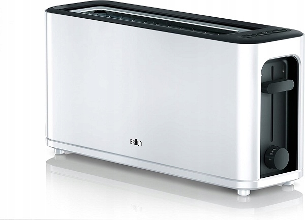 Toster/ opiekacz z rusztem do pieczywa, biały Braun HT3110WH 1000W (nk)