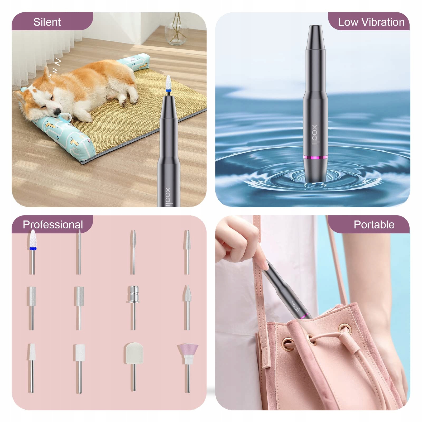 XOALI Profesjonalna Frezarka 25000 RPM Zestaw Do Manicure Pedicure — miniatura 4