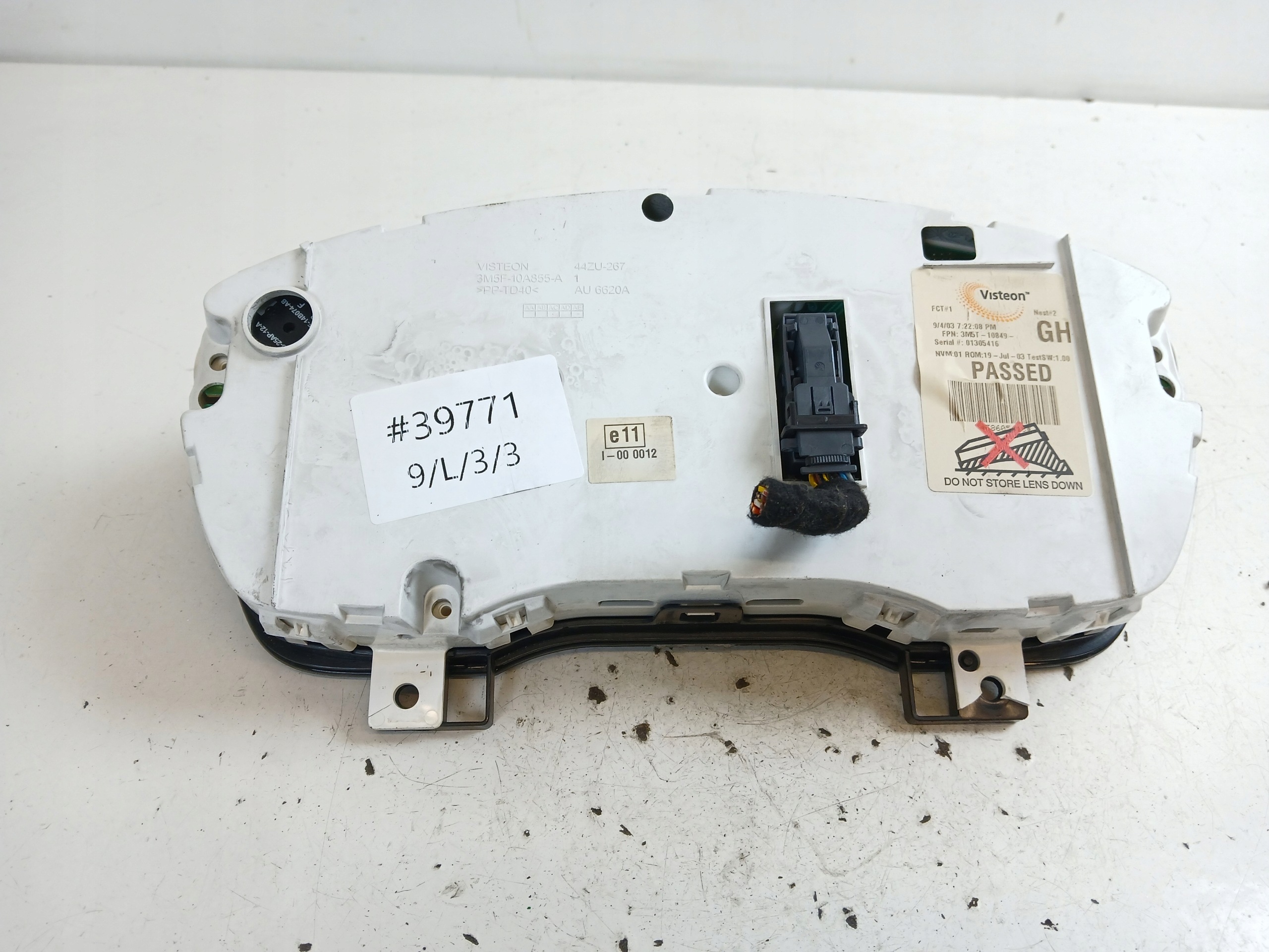 FORD FOCUS C MAX 2.0 TDCI Instruments tachymètre compte tours Horloge montre tableau bord 3M5T10849GH