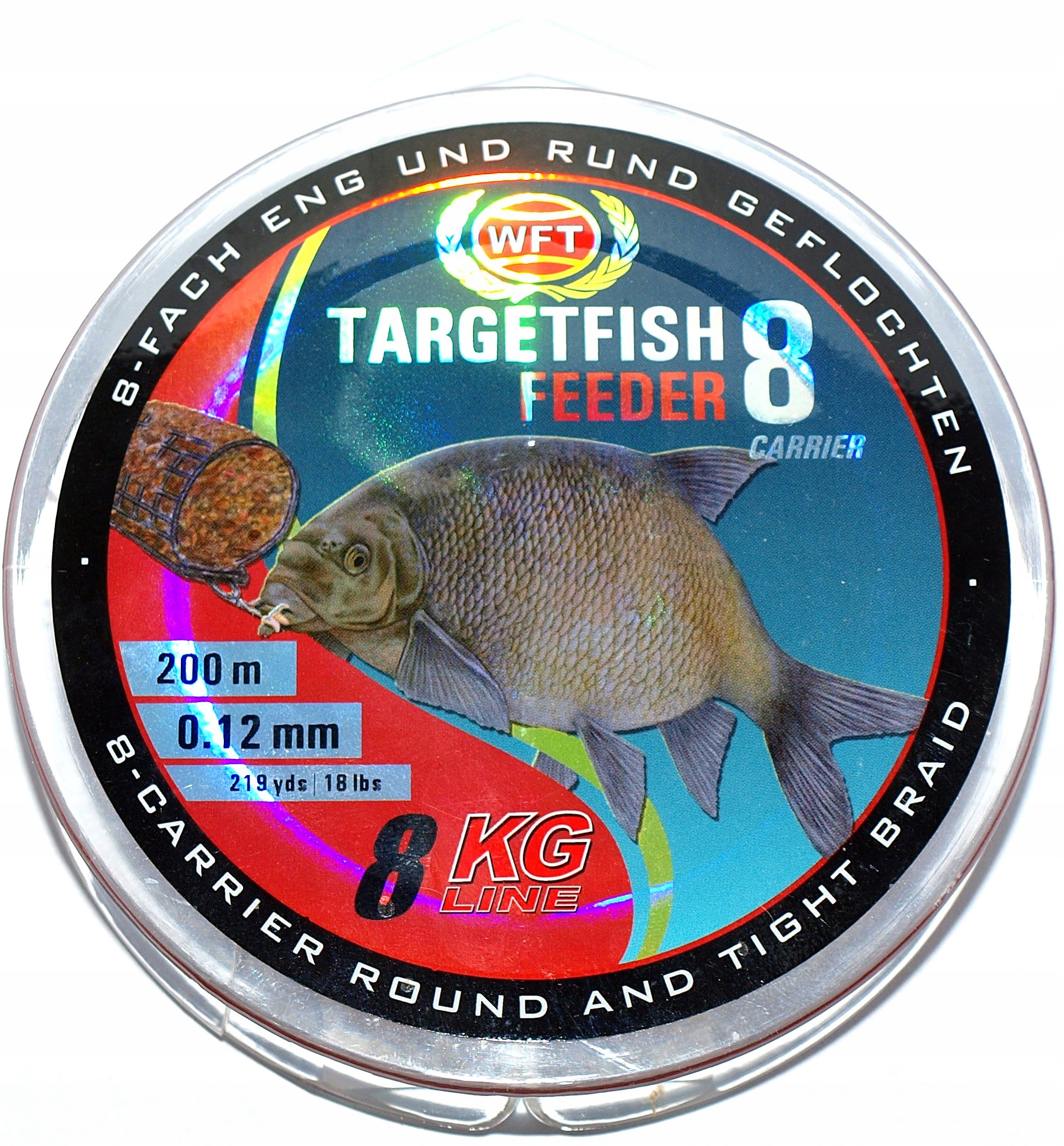 Plecionka Wft Targetfish 8, Feeder, 0,12mm -200m