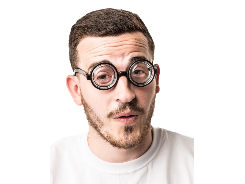 

Okulary Musztardówki Grube Szkła Okrągłe Czarne