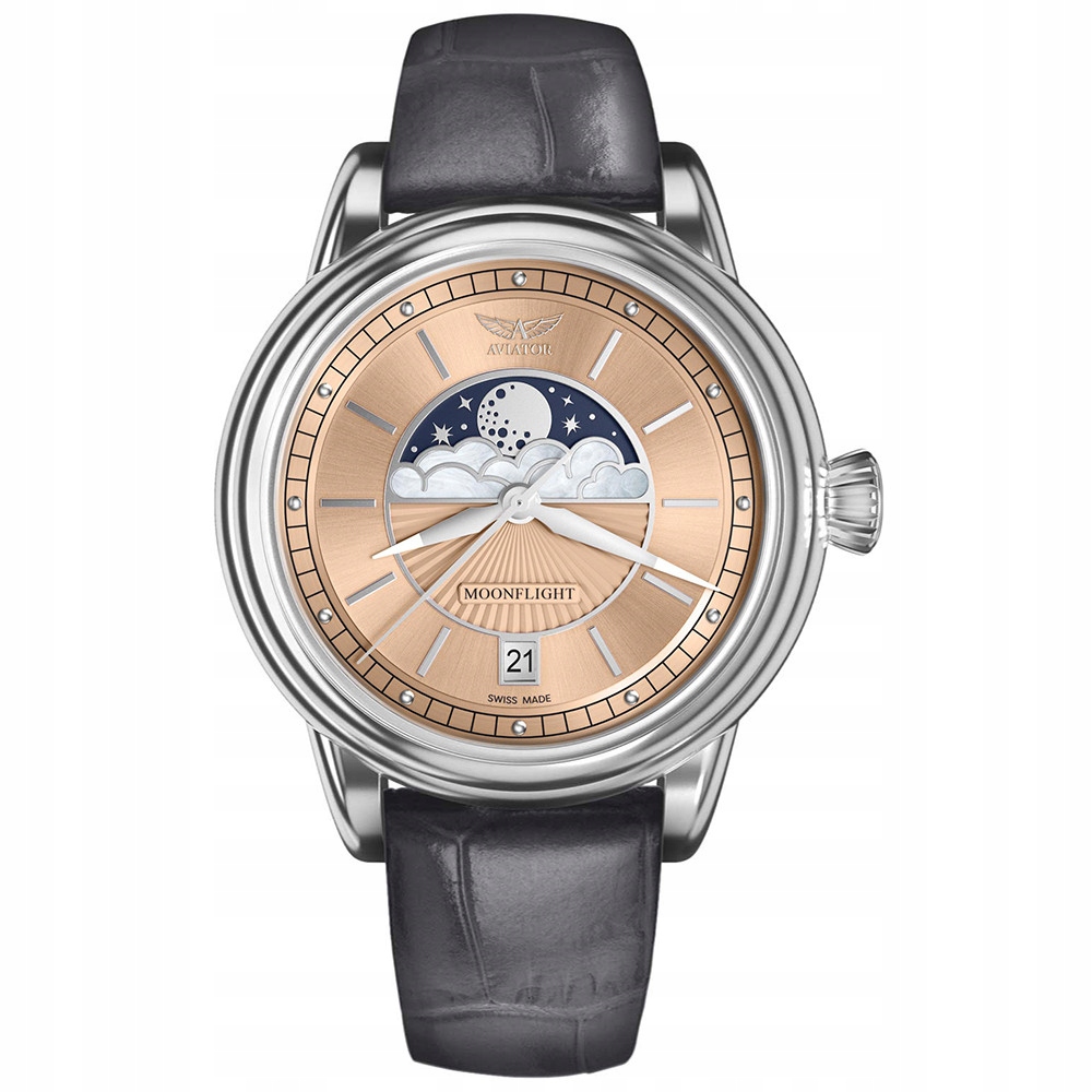 Dámské hodinky Aviator V.1.33.0.259.4.GM šedé