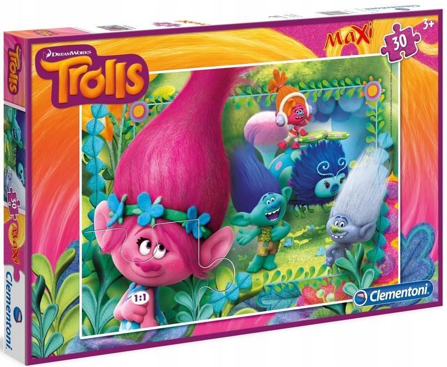 Puzzle 30 el. Maxi Trolls Clementoni 07429