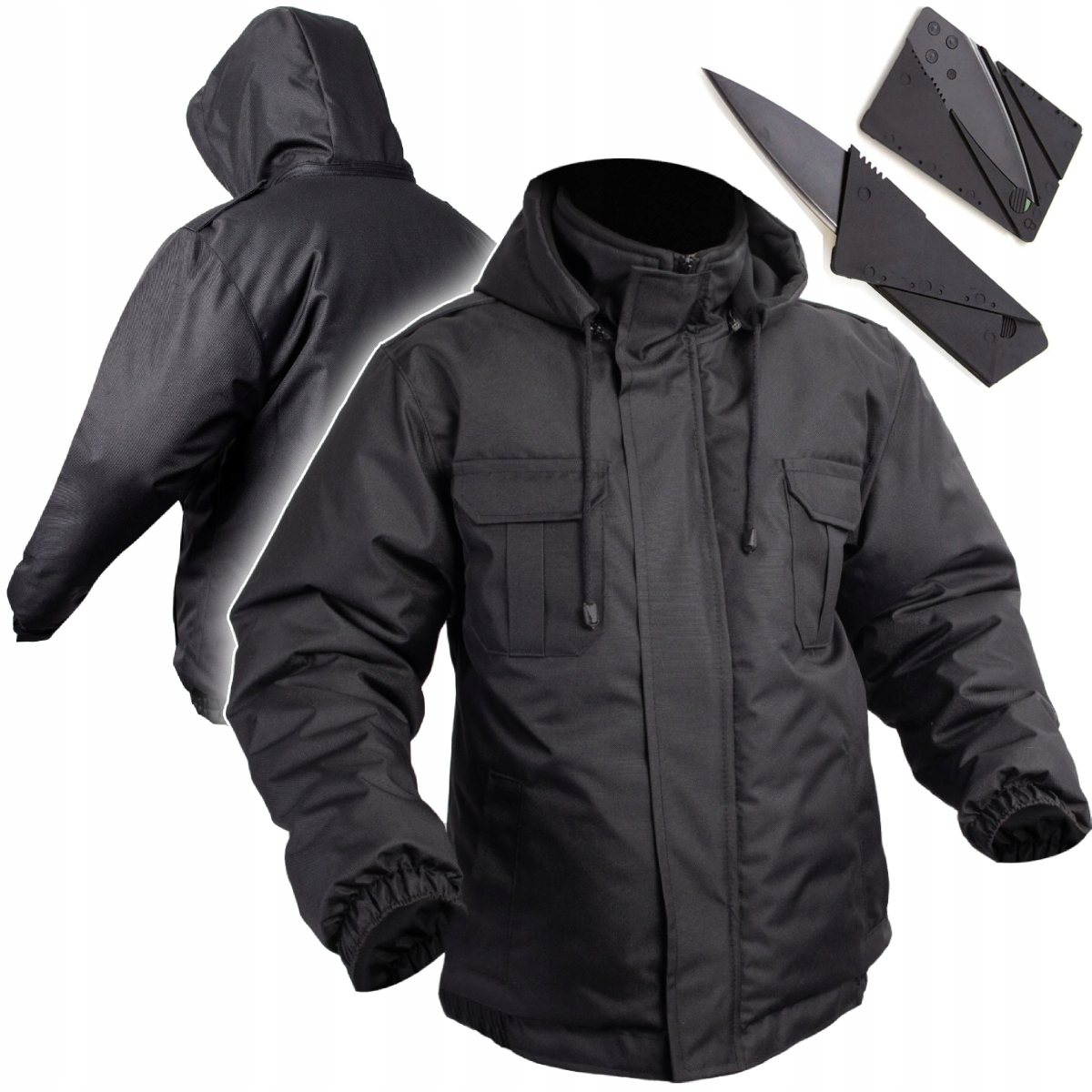 

Kurtka Wojskowa Ochrona czarna Zimowa XL