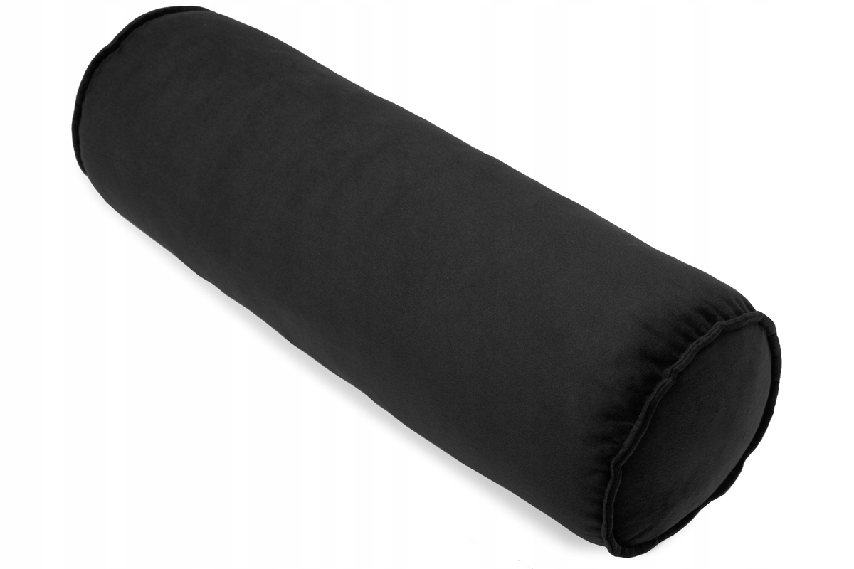 

Poduszka dekoracyjna wałek 50 cm welurowy czarny