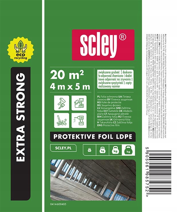 

Folia malarska Scley 5 m x 4 m x 60 µm