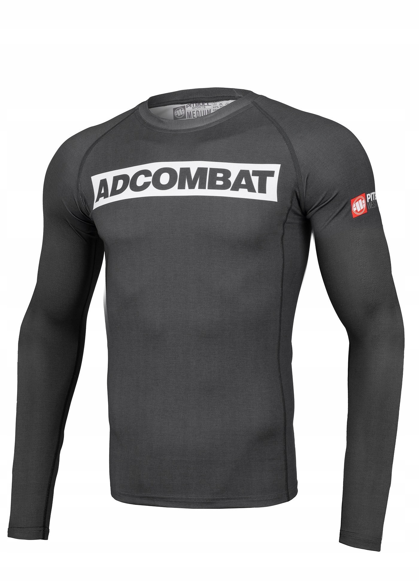Rashguard Męski Długi Rękaw Pitbull Adcc Hilltop Szary sportowy r. XL