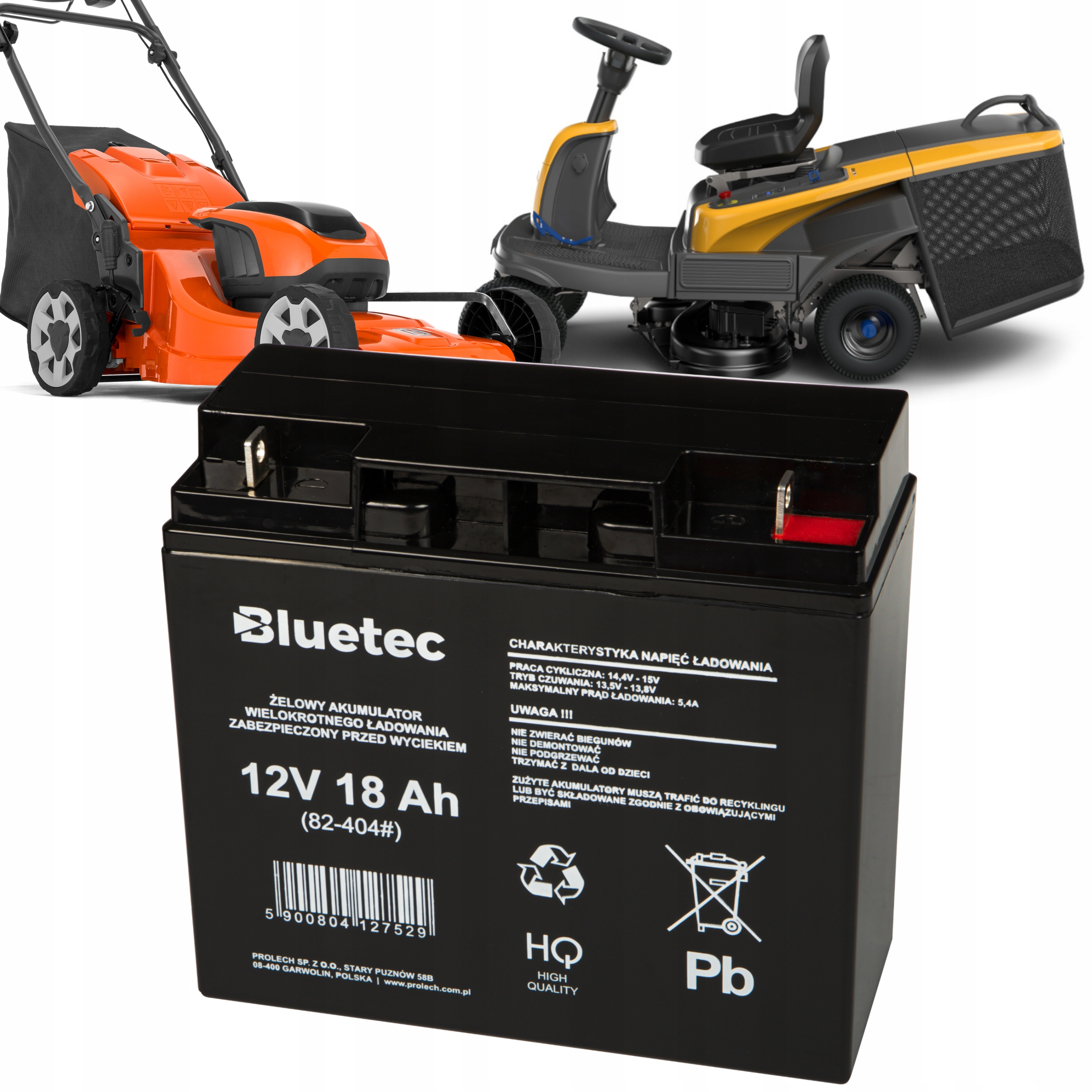 Akumulator Żelowy 12V 18Ah Ups Kosiarka Alarm Mocny (wymiar 20Ah)