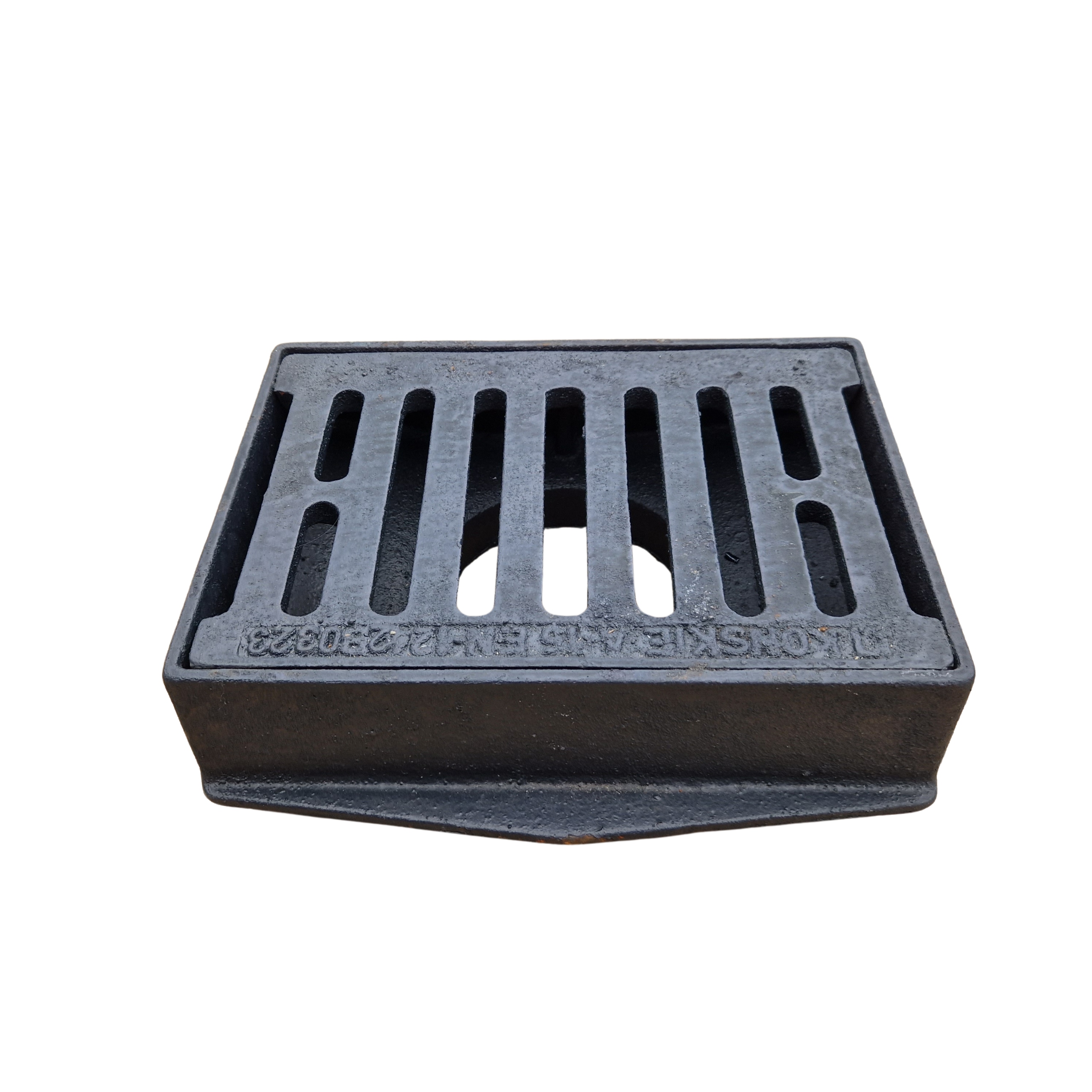 Liatinový Kanálový Poklop, Kanalizačná Drážka, Mriežka 22,5 X 32 CM, Pouličný