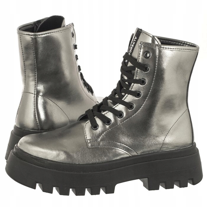 Boty Dámské Kotníkové Boty Altercore Kiano Silver Stříbrné