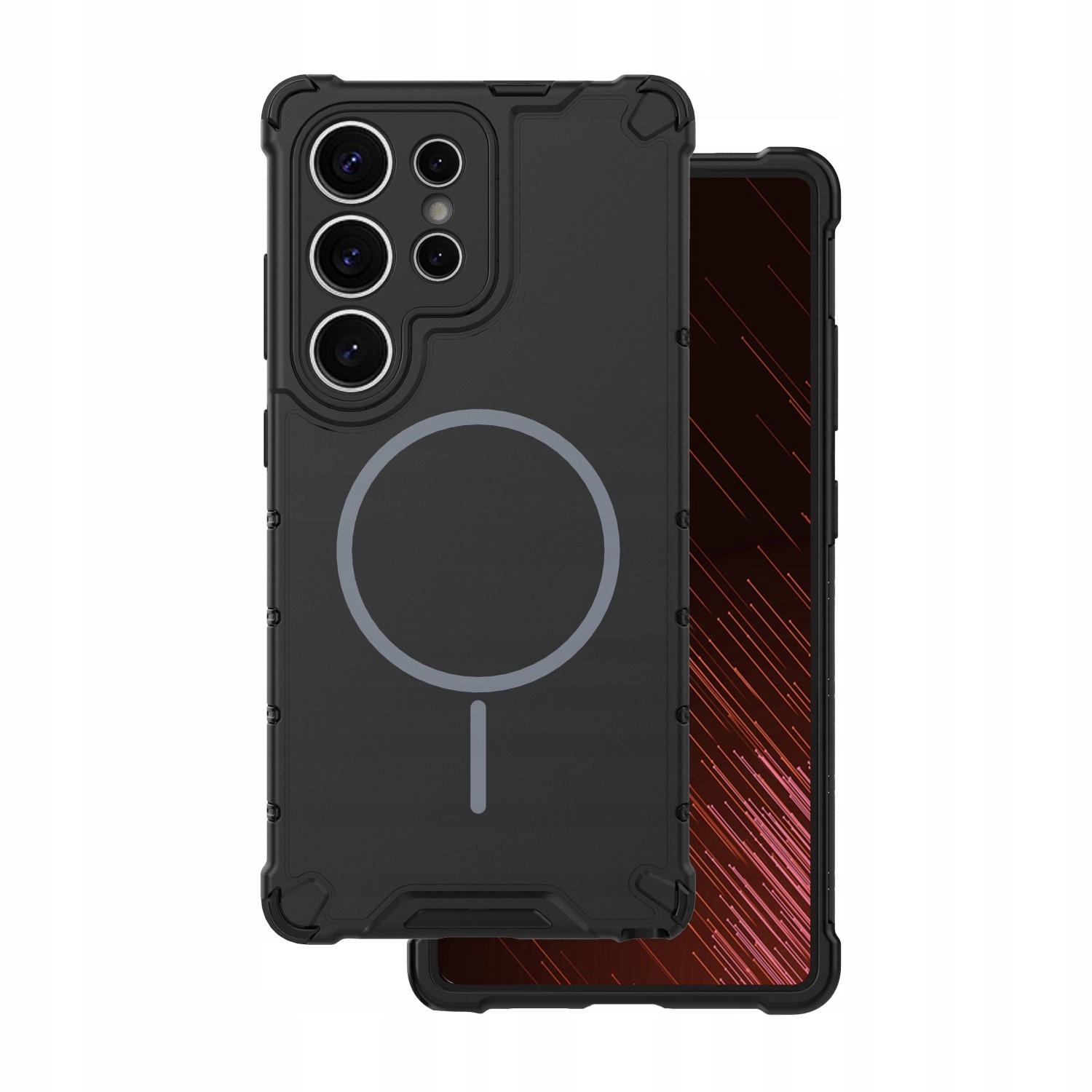Nakładka Defender 2in1 Mag do Samsung Galaxy S25 Ultra czarna Tfo
