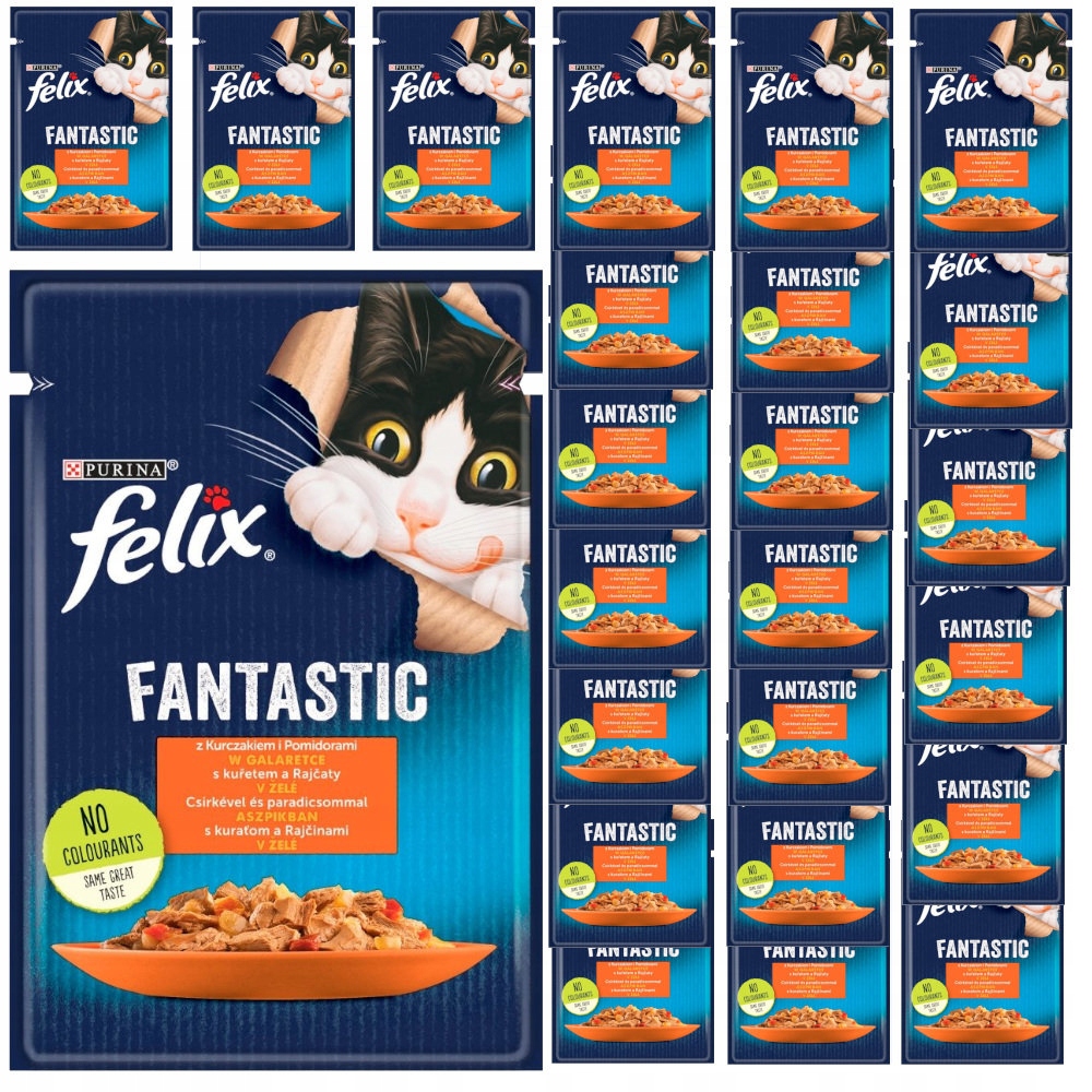 Levně Felix Fantastic Kuřecí Rajčata Želé 24 x 85 g