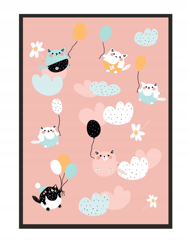 

Obraz Plakat W Ramie A4 cm Koty PD215