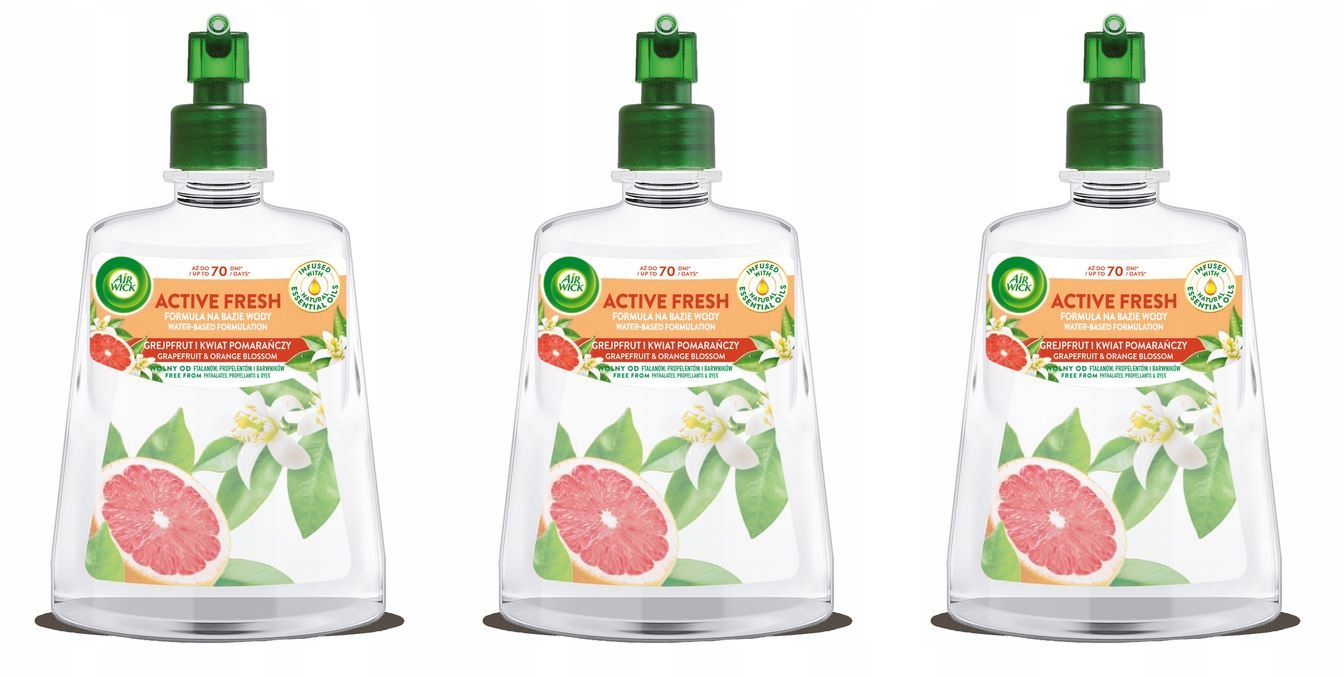 Levně Air Wick Osvěžovač Grapefruit Náplň 3x228ml