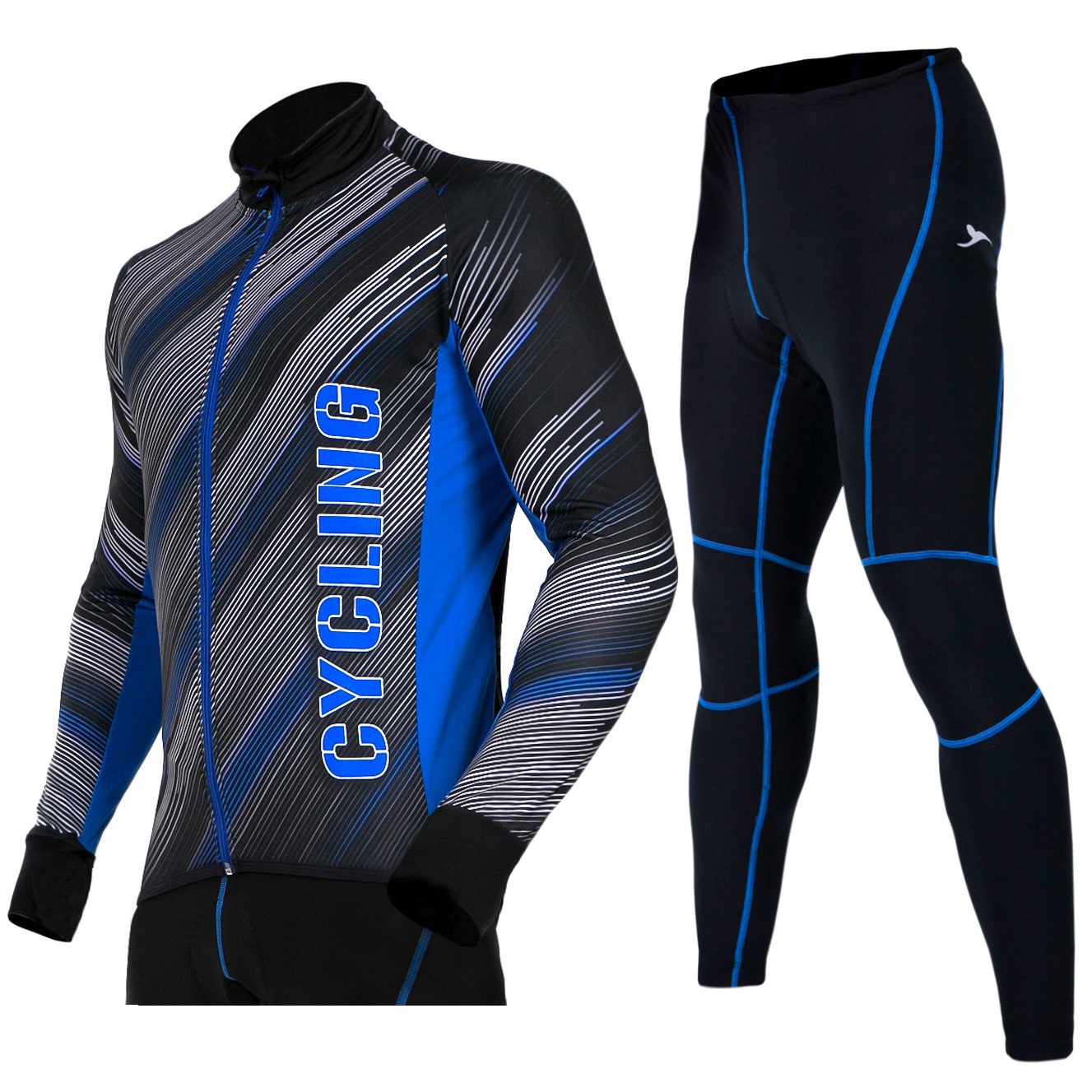 STRÓJ ROWEROWY kolarski męski komplet na rower ocieplany STANTEKS M