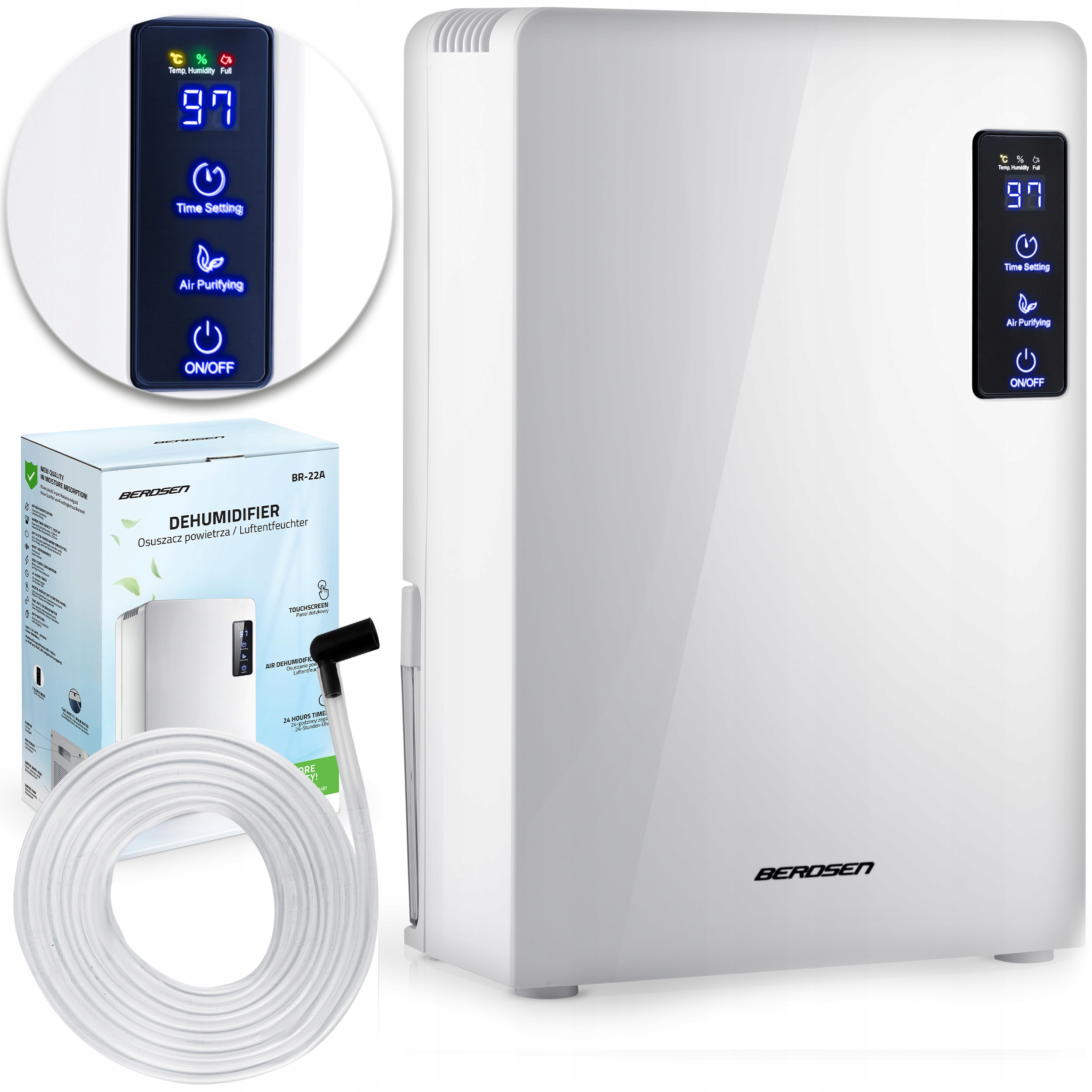 СУШИК ПОВІТРЯ ПОГЛИНАЧ ВОЛОГІ УФ ЛАМПА TiO2 фільтр 2200 мл LED